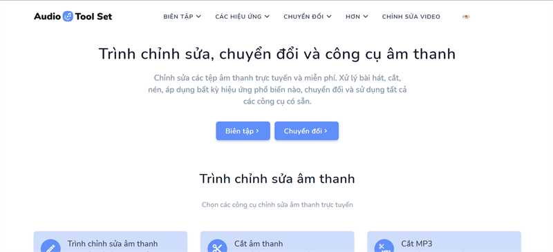 audiotoolset.com - Chỉnh sửa, chuyển đổi tập tin âm thanh online